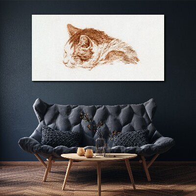 Sleepy cat moment Canvas wall art