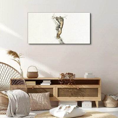 Owl on a branch Print on canvas