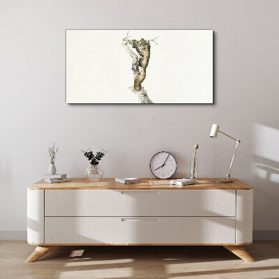 Owl on a branch Print on canvas