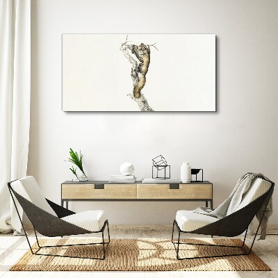 Owl on a branch Print on canvas