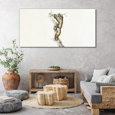 Owl on a branch Print on canvas