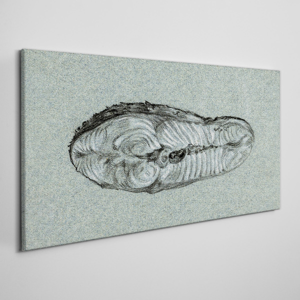 Abstract form in shades of blue Canvas wall art