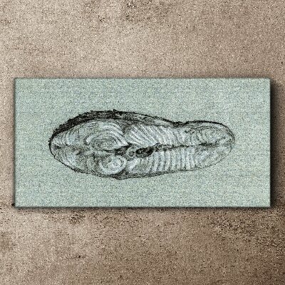Abstract form in shades of blue Canvas wall art