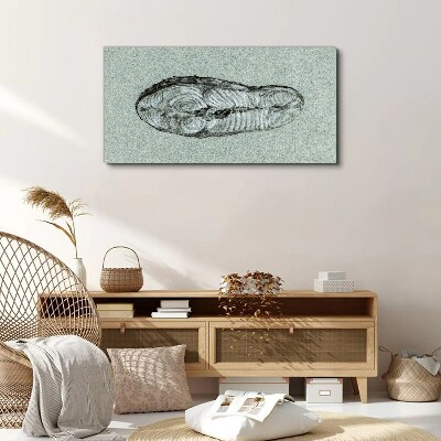 Abstract form in shades of blue Canvas wall art