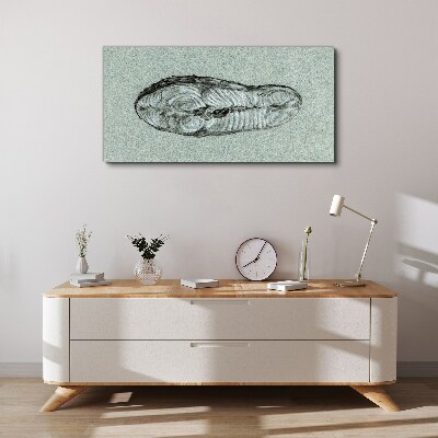 Abstract form in shades of blue Canvas wall art