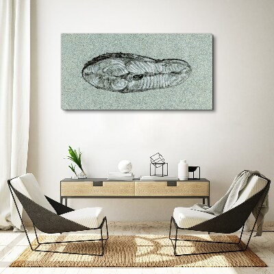 Abstract form in shades of blue Canvas wall art