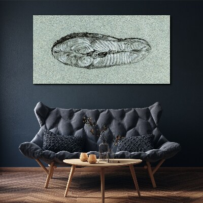 Abstract form in shades of blue Canvas wall art