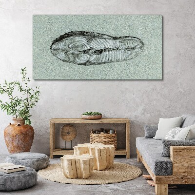 Abstract form in shades of blue Canvas wall art
