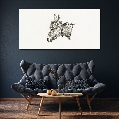 Figure animal donkey Canvas Wall art