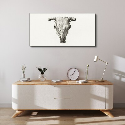 Skull on a white background Canvas wall art