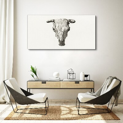Skull on a white background Canvas wall art