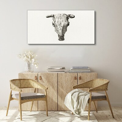 Skull on a white background Canvas wall art