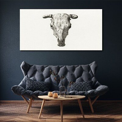 Skull on a white background Canvas wall art