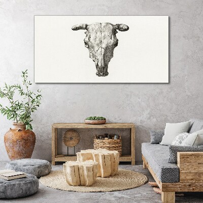 Skull on a white background Canvas wall art