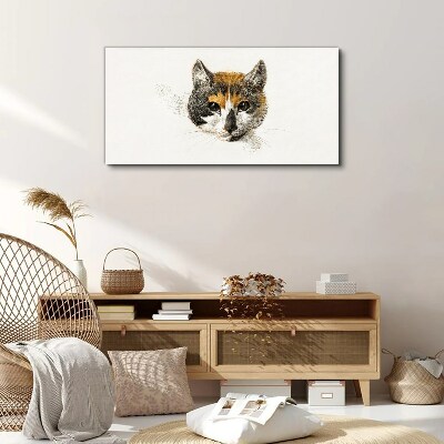 Portrait of a cat in delicate shades Print on canvas