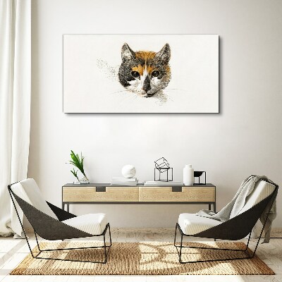 Portrait of a cat in delicate shades Print on canvas