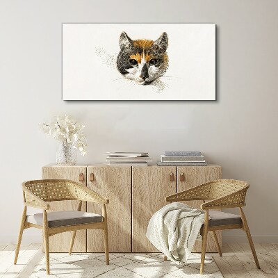 Portrait of a cat in delicate shades Print on canvas