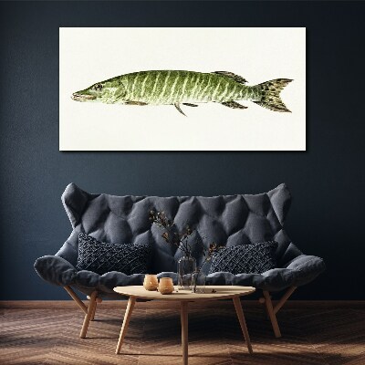 Muskie in its natural habitat Print on canvas