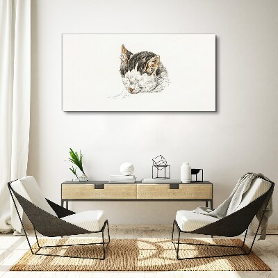 Cat's dream Canvas wall art