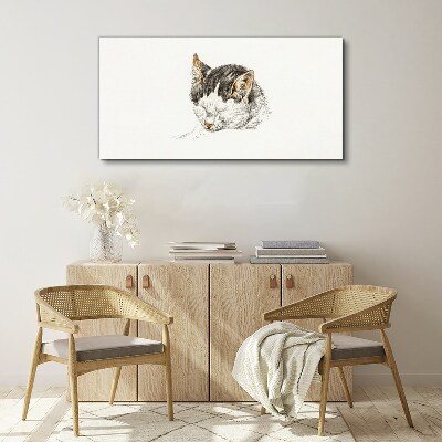 Cat's dream Canvas wall art