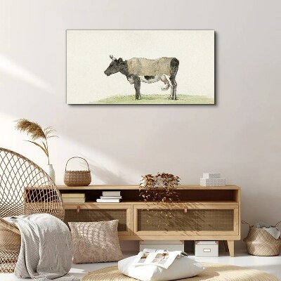 Cow in the meadow Print on canvas