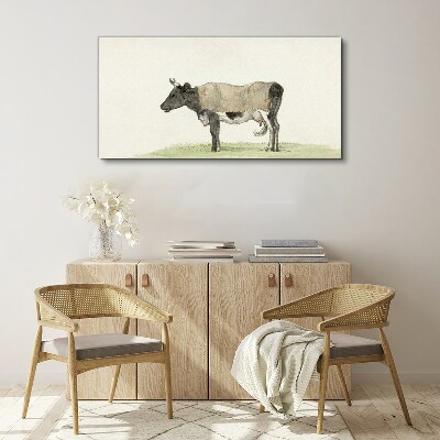 Cow in the meadow Print on canvas