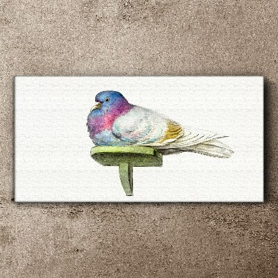 Colorful dove in pastel shades Print on canvas