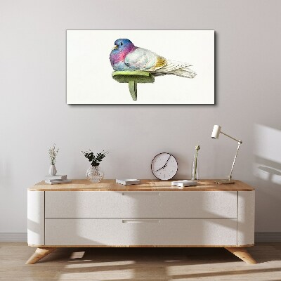 Colorful dove in pastel shades Print on canvas