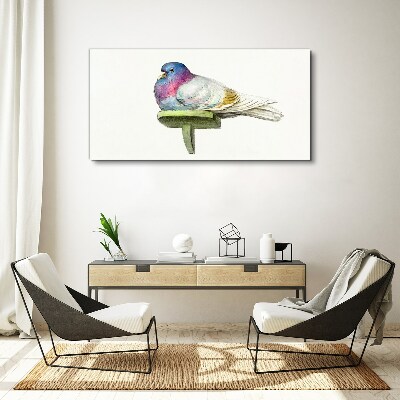 Colorful dove in pastel shades Print on canvas