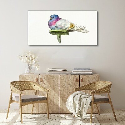 Colorful dove in pastel shades Print on canvas