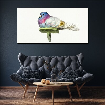 Colorful dove in pastel shades Print on canvas