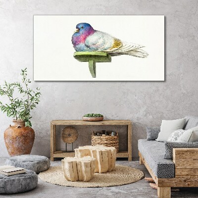 Colorful dove in pastel shades Print on canvas