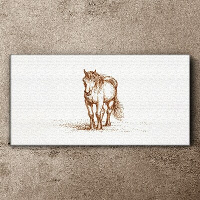 Horse in the meadow Canvas wall art