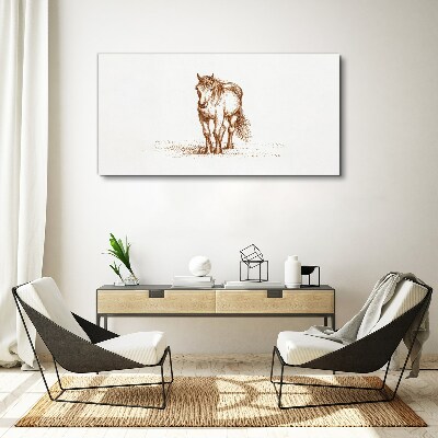 Horse in the meadow Canvas wall art