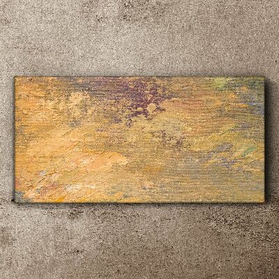 Golden reflections in an abstract landscape Print on canvas