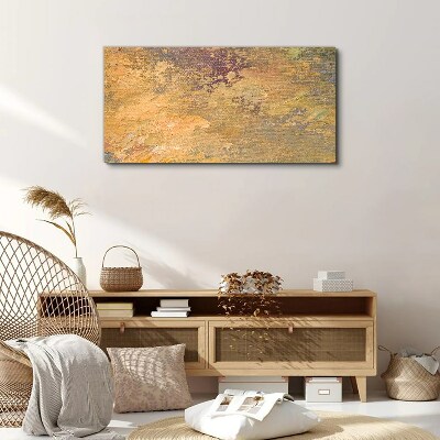 Golden reflections in an abstract landscape Print on canvas