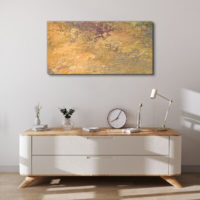 Golden reflections in an abstract landscape Print on canvas