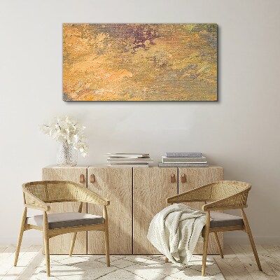 Golden reflections in an abstract landscape Print on canvas