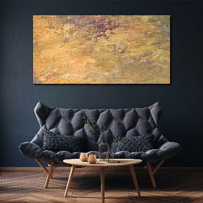 Golden reflections in an abstract landscape Print on canvas