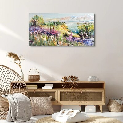 Colorful seaside landscape Canvas wall art