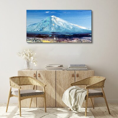 Mountain in blue Print on canvas