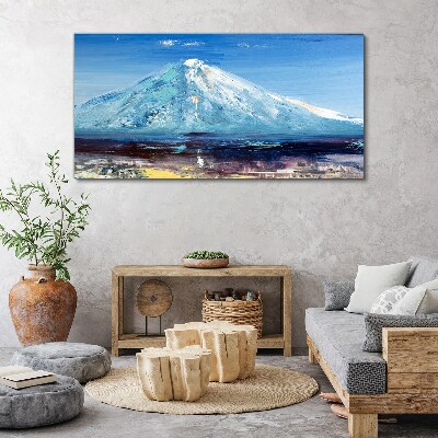 Mountain in blue Print on canvas