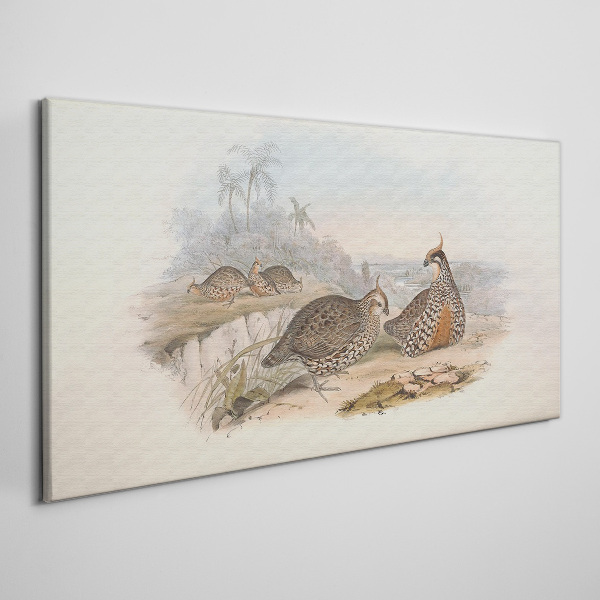 Ducks in a tropical setting Print on canvas