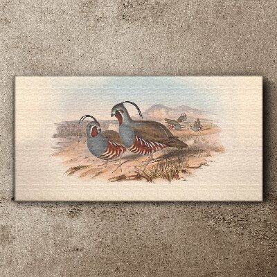 Birds in the landscape Canvas wall art