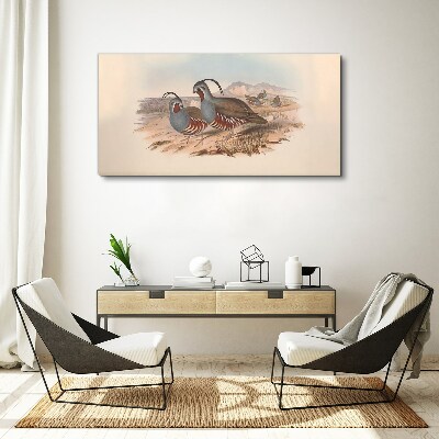 Birds in the landscape Canvas wall art