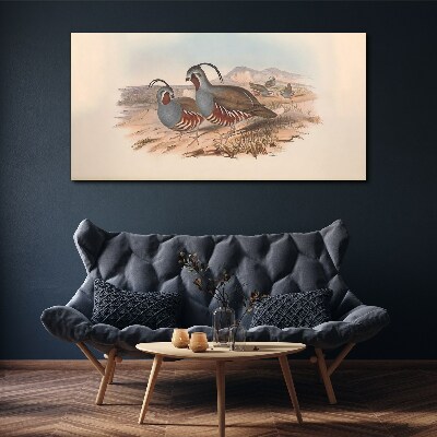 Birds in the landscape Canvas wall art