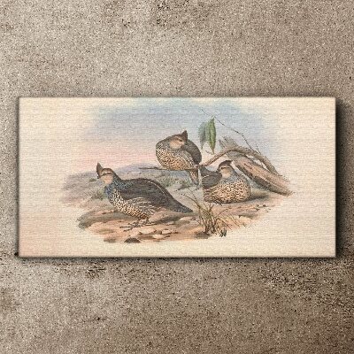 Peaceful bird life on the beach Print on canvas