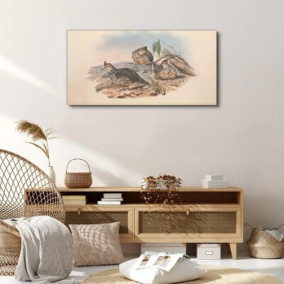 Peaceful bird life on the beach Print on canvas