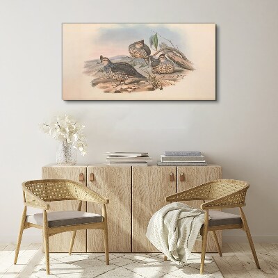 Peaceful bird life on the beach Print on canvas