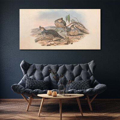 Peaceful bird life on the beach Print on canvas